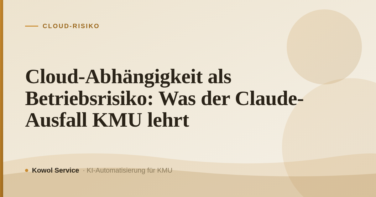 Cloud-Abhängigkeit als Betriebsrisiko: Was der Claude-Ausfall KMU lehrt
