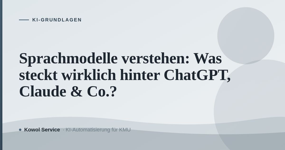 Sprachmodelle verstehen: Was steckt wirklich hinter ChatGPT, Claude & Co.?